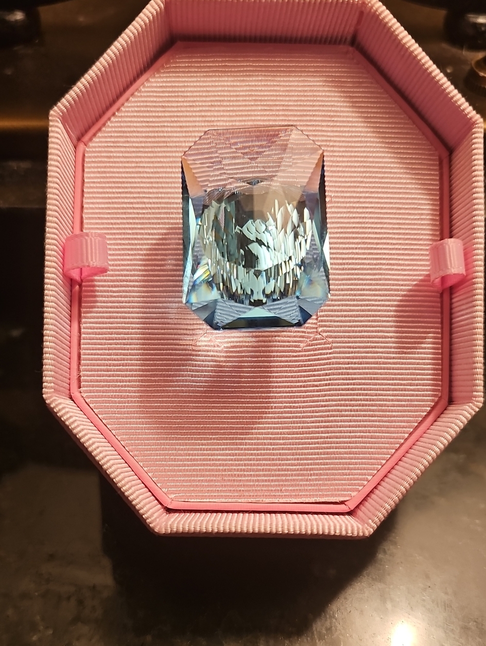 Blue Crystal Statement Ring - Women Jewelry SIZE 6 - Picture 1 of 7